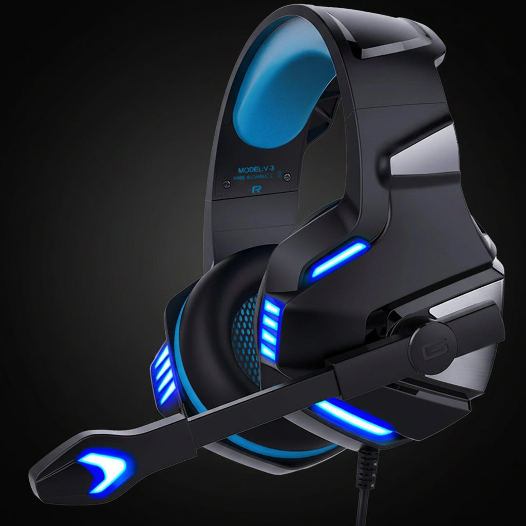 Foto Auriculares Gaming con microfono y cancelacion se ruido en color azul