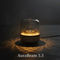 Esta foo muestra el altavoz Aura Beam en color negro con luces  RGB