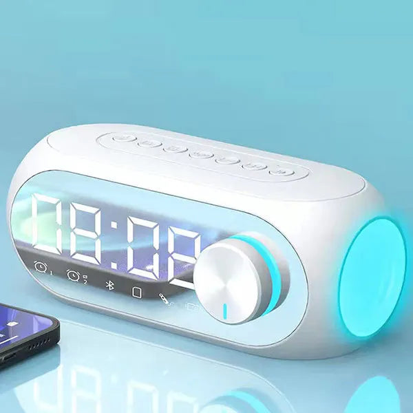 Foto de un altavoz banco con USB radio despertador mas micro sd