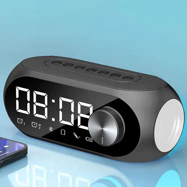 Foto el altavoz con despertador mas reloj