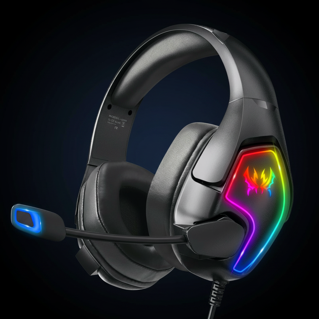 Sumérgete en el sonido con los Auriculares RGB con Micrófono, donde el audio de alta fidelidad se encuentra con un espectro de color deslumbrante. Experimenta un audio nítido y claro mientras te comunicas con precisión gracias al micrófono integrado. Además, personaliza tu experiencia con la vibrante iluminación RGB que reacciona a tu música o juego, creando un ambiente inmersivo único. Los Auriculares RGB con Micrófono: no solo escucha, ¡siente la experiencia!