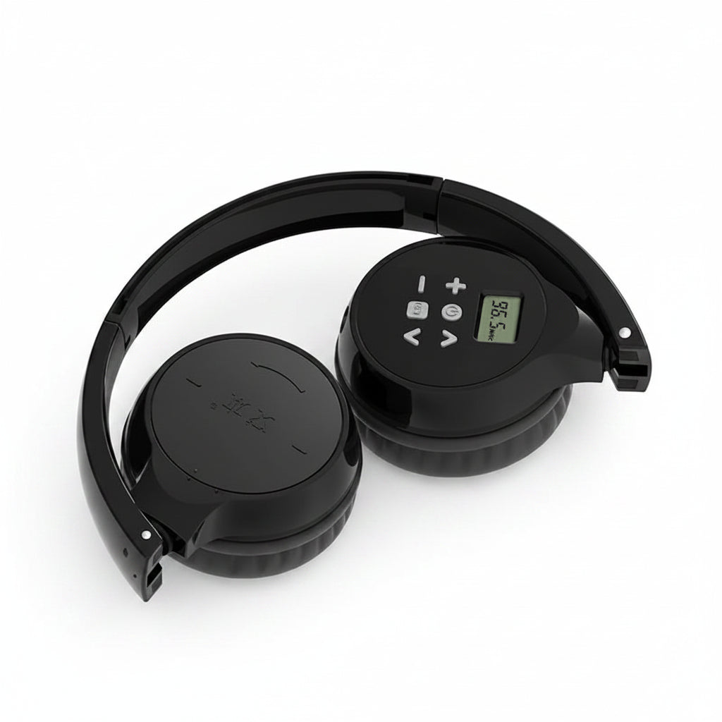 Escucha tu música y tus emisoras favoritas en cualquier lugar con estos innovadores auriculares plegables con radio integrada. Ligeros, compactos y con un sonido sorprendente, son el compañero perfecto para tus viajes o para relajarte en casa. ¡Doble funcionalidad y máximo confort en un solo dispositivo!