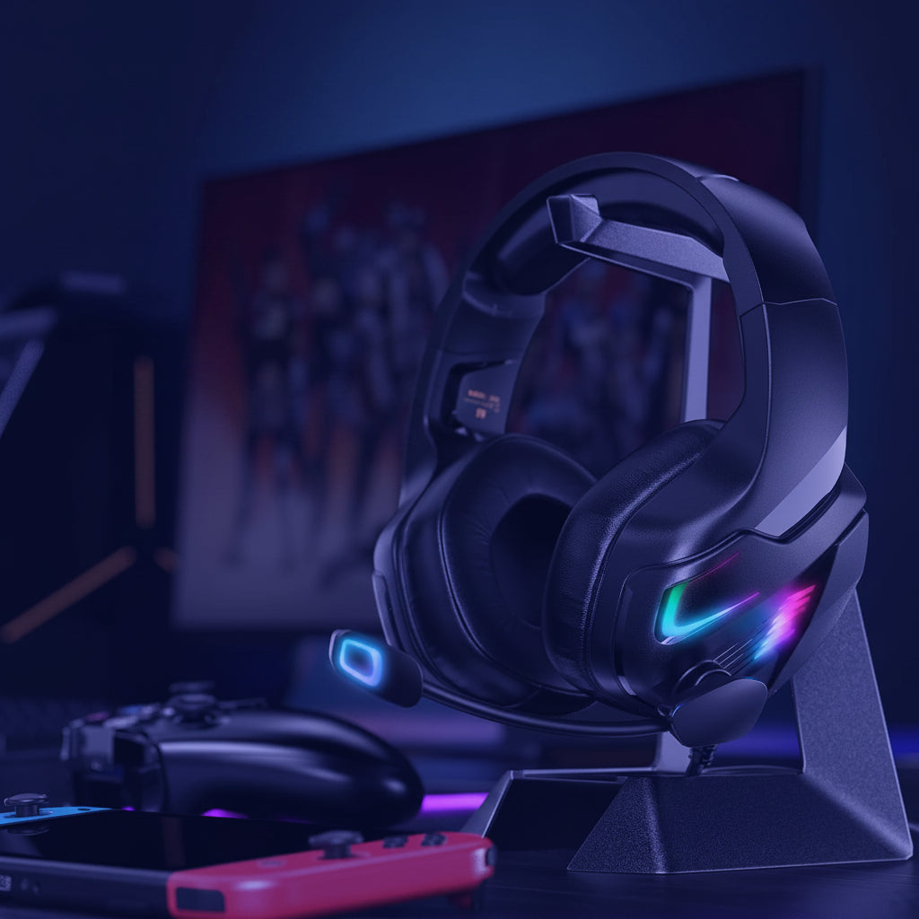 Auriculares Gaming con Micrófono | Sonido Envolvente 50mm, RGB, Compatible con PS4, PS5, Xbox y PC